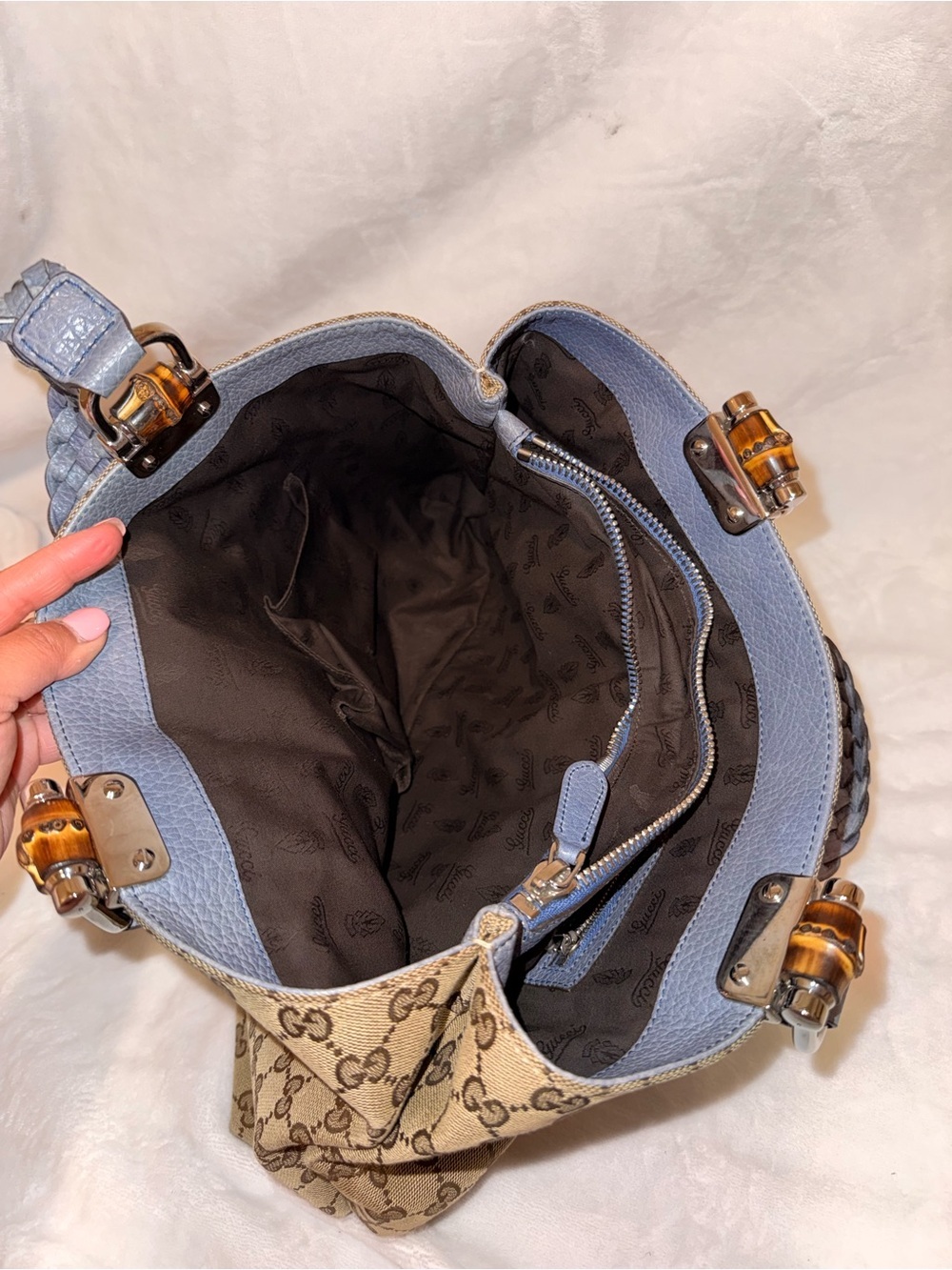 Gucci Bamboo Bar Libeccio Tote - Picture 10 of 16